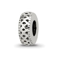 Sterling Silver Reflections Antiqued Bali Gripper Bead, 10.5 x 4.2 mm, 1.7 g