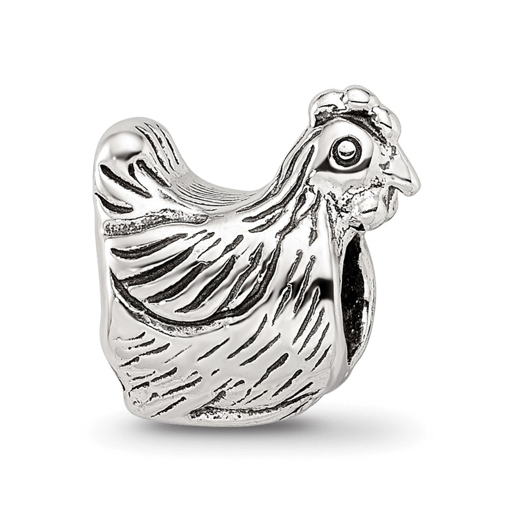 Sterling Silver Reflections Chicken Bead, 10 x 10.91 mm