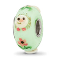 Ster.Silver Reflections Hand Painted Hattie Hedgehog Fenton Glass Bead, 14.8 x 14.8 mm