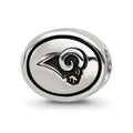 Sterling Silver Antiqued Los Angeles Rams NFL Bead