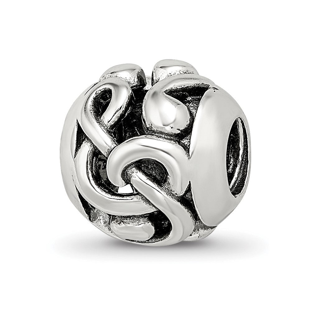 Sterling Silver Reflections Musical Notes Bead, 10.81 x 9.87 mm