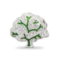 Sterling Silver Reflections Crystal Tree Bead, 10.12 x 10.59 mm