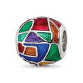 Sterling Silver Reflections City Impressions London Moasic Enamel Bead, 10.91 x 10.29 mm
