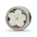 Sterling Silver Reflections Rhodium-plated May Flower Bead, 11.81 x 8.72 mm