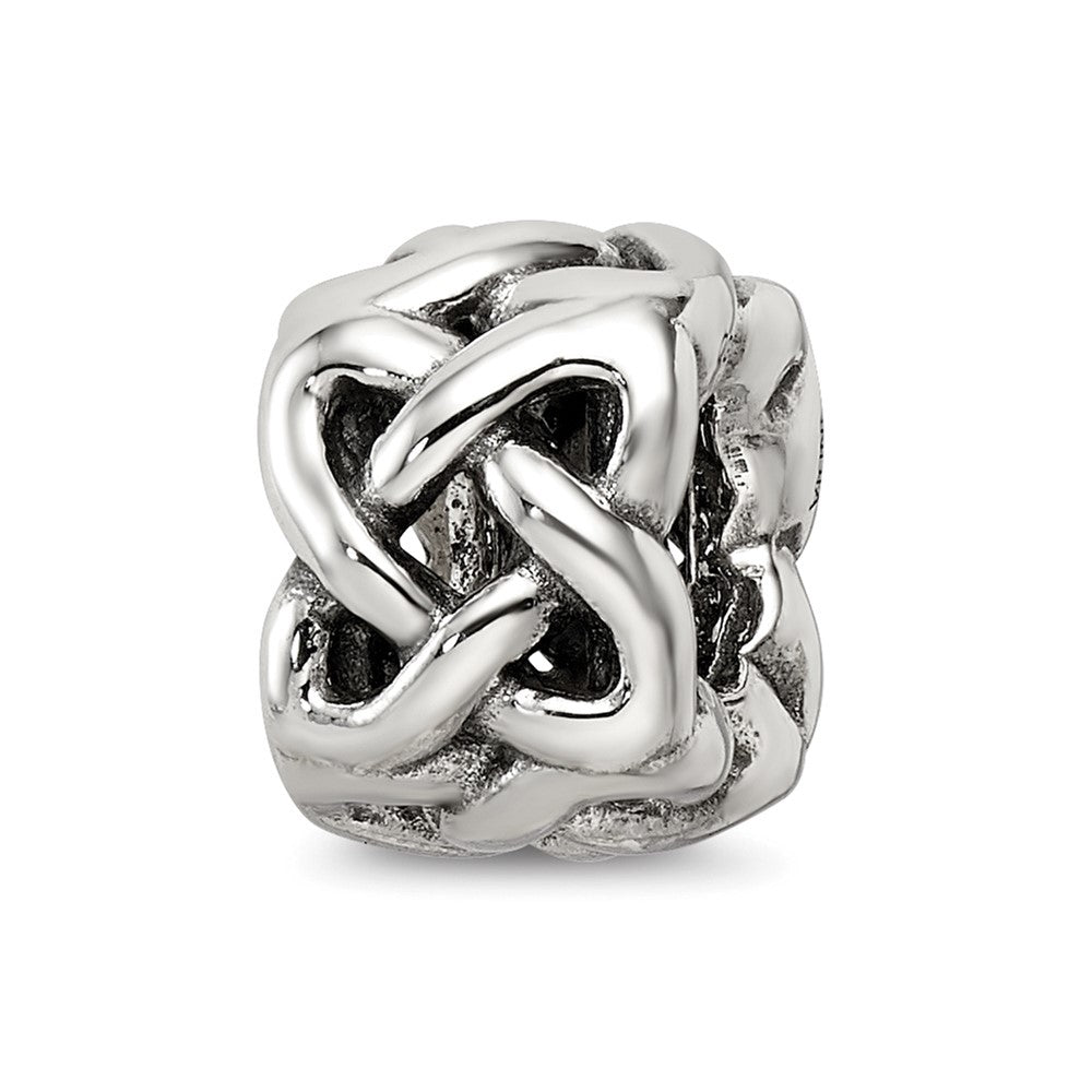 Sterling Silver Reflections Celtic Knot Bead, 10.78 x 7.5 mm