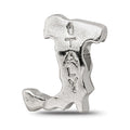 Sterling Silver Reflections Italy Country Shaped Bead, 14.31 x 9.05 mm