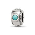 Sterling Silver Reflections Turquoise Bead, 8.18 x 5.45 mm