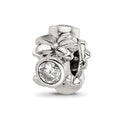 Sterling Silver Reflections CZ Bead, 10.91 x 8.18 mm