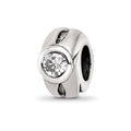 Sterling Silver Reflections CZ Bead, 10 x 5.45 mm