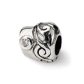 Sterling Silver Reflections CZ Bead, 8.18 x 8.18 mm