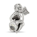 Sterling Silver Reflections June CZ Antiqued Bead, 16.36 x 12.73 mm