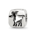 Sterling Silver Reflections Aries Zodiac Antiqued Bead, 8.18 x 8.18 mm