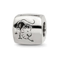 Sterling Silver Reflections Leo Zodiac Antiqued Bead, 8.18 x 8.18 mm