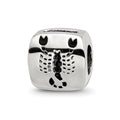 Sterling Silver Reflections Scorpio Zodiac Antiqued Bead, 8.18 x 8.18 mm