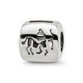Sterling Silver Reflections Sagittarius Zodiac Antiqued Bead, 8.18 x 8.18 mm