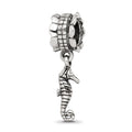 Sterling Silver Reflections Seahorse Dangle Bead, 22.73 x 5.45 mm