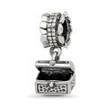 Sterling Silver Reflections Treasure Chest Dangle Bead, 18.18 x 7.27 mm