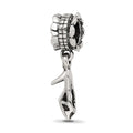 Sterling Silver Reflections High Heel Shoe Dangle Bead, 22.73 x 6.36 mm