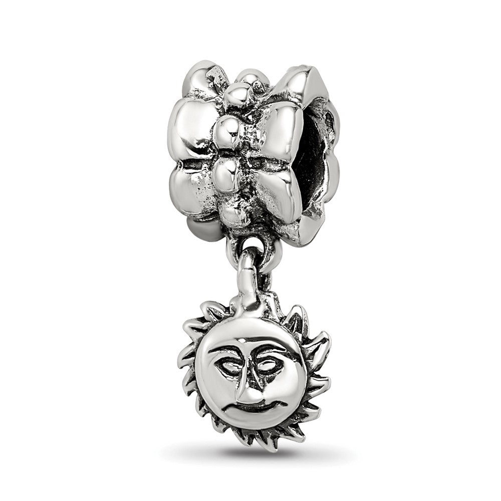 Sterling Silver Reflections Sun Dangle Bead, 20 x 6.36 mm