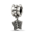 Sterling Silver Reflections Butterfly Dangle Bead, 18.18 x 7.27 mm