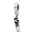 Sterling Silver Reflections Ballet Slipper Dangle Bead, 23.64 x 3.64 mm