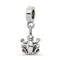 Sterling Silver Reflections Frog Dangle Bead, 21.82 x 8.18 mm