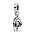 Sterling Silver Reflections Scorpion Dangle Bead, 20.91 x 7.27 mm