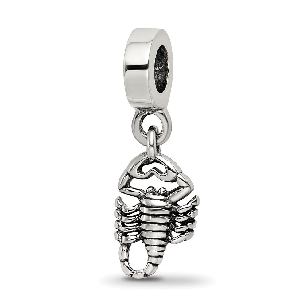 Sterling Silver Reflections Scorpion Dangle Bead, 20.91 x 7.27 mm
