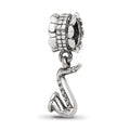 Sterling Silver Reflections Saxophone Dangle Bead, 20.91 x 6.36 mm