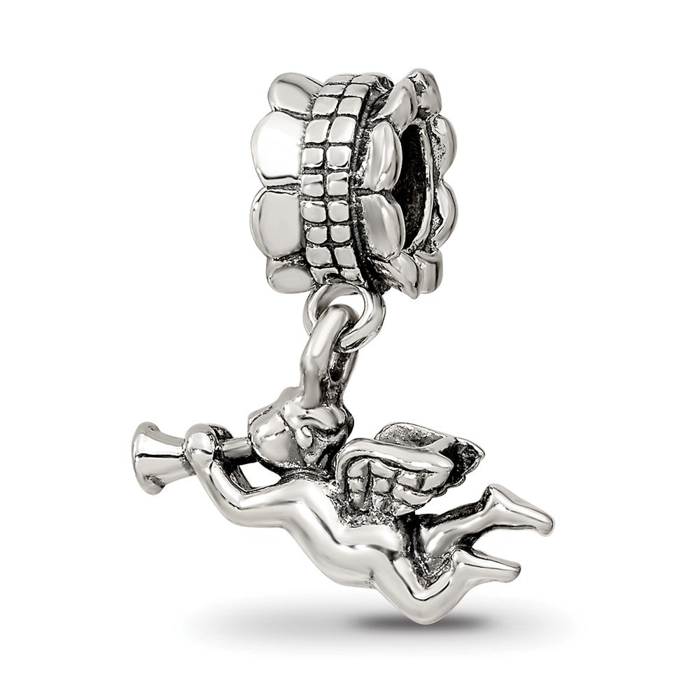 Sterling Silver Reflections Angel Dangle Bead, 22.73 x 16.36 mm