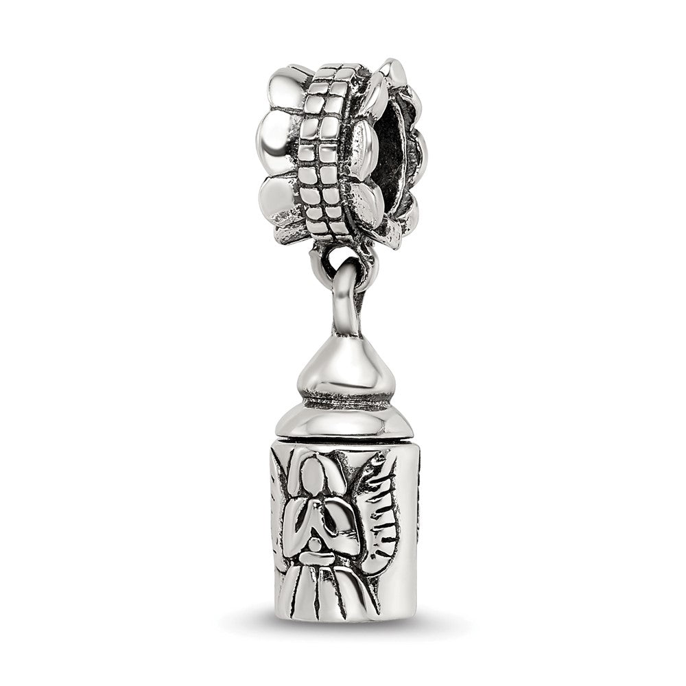 Sterling Silver Reflections Angel Ash Dangle Bead, 27.27 x 6.36 mm