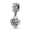 Sterling Silver Reflections Heart Ash Dangle Bead, 25.45 x 8.18 mm