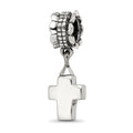Sterling Silver Reflections Cross Ash Dangle Bead, 27.27 x 8.18 mm