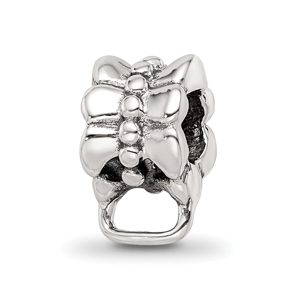 Sterling Silver Reflections w/Loop for Click-on Bead, 7.27 x 6.36 mm