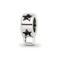Sterling Silver Reflections Star w/Loop for Click-on Bead, 6.36 x 3.64 mm