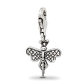 Sterling Silver Reflections Dragonfly Click-on for Bead, 21.82 x 10.91 mm