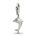 Sterling Silver Reflections Dolphin Click-on for Bead, 23.64 x 8.18 mm