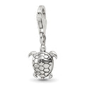 Sterling Silver Reflections Turtle Click-on for Bead, 22.73 x 8.18 mm