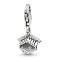 Sterling Silver Reflections Graduation Cap Click-on for Bead, 20 x 9.09 mm