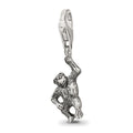 Sterling Silver Reflections Monkey Click-on for Bead, 27.27 x 7.27 mm