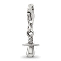Sterling Silver Reflections Baby Pacifier Click-on for Bead, 20.91 x 7.27 mm