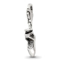 Sterling Silver Reflections Ballet Slipper Click-on for Bead, 24.55 x 5.45 mm