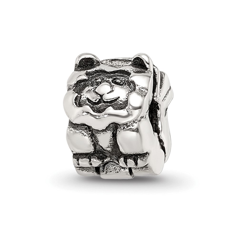 Sterling Silver Reflections Kids Lion Clip Bead, 8.18 x 6.36 mm