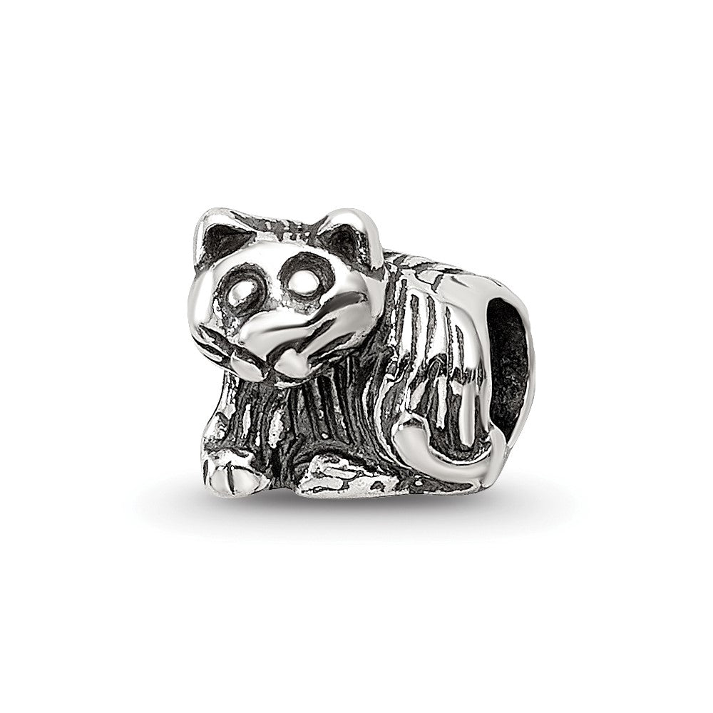 Sterling Silver Reflections Kids Kitten Bead, 7.27 x 7.27 mm