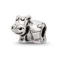 Sterling Silver Reflections Kids Hippo Bead, 7.27 x 8.18 mm