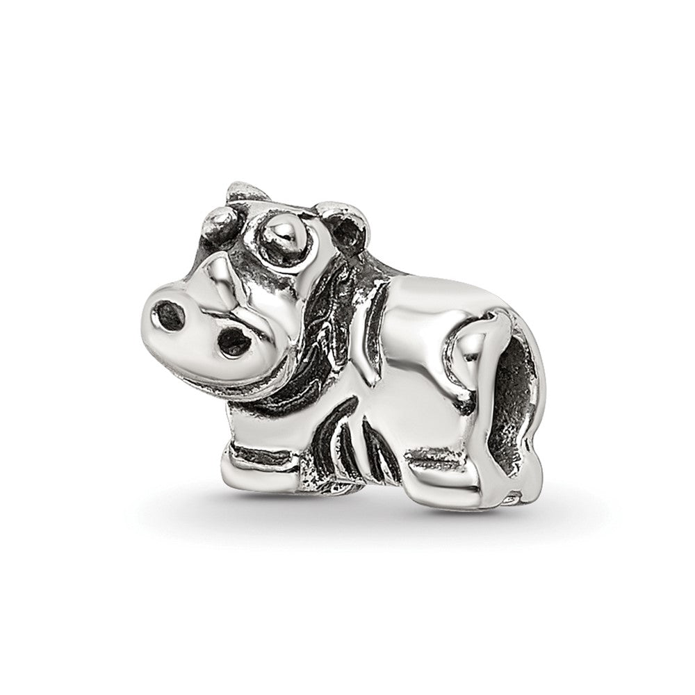 Sterling Silver Reflections Kids Rhino Bead, 8.18 x 7.27 mm