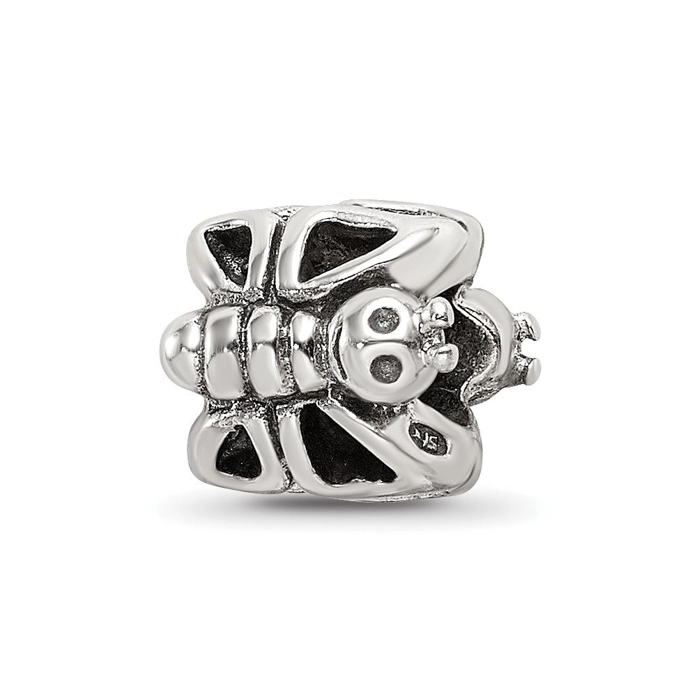 Sterling Silver Reflections Kids Butterfly Bead, 8.18 x 8.18 mm