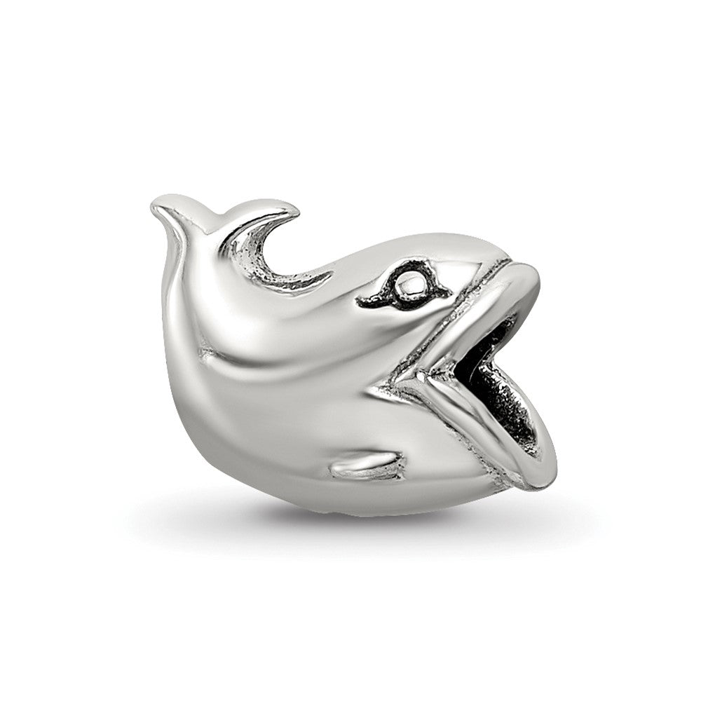 Sterling Silver Reflections Kids Whale Bead, 8.18 x 10.91 mm