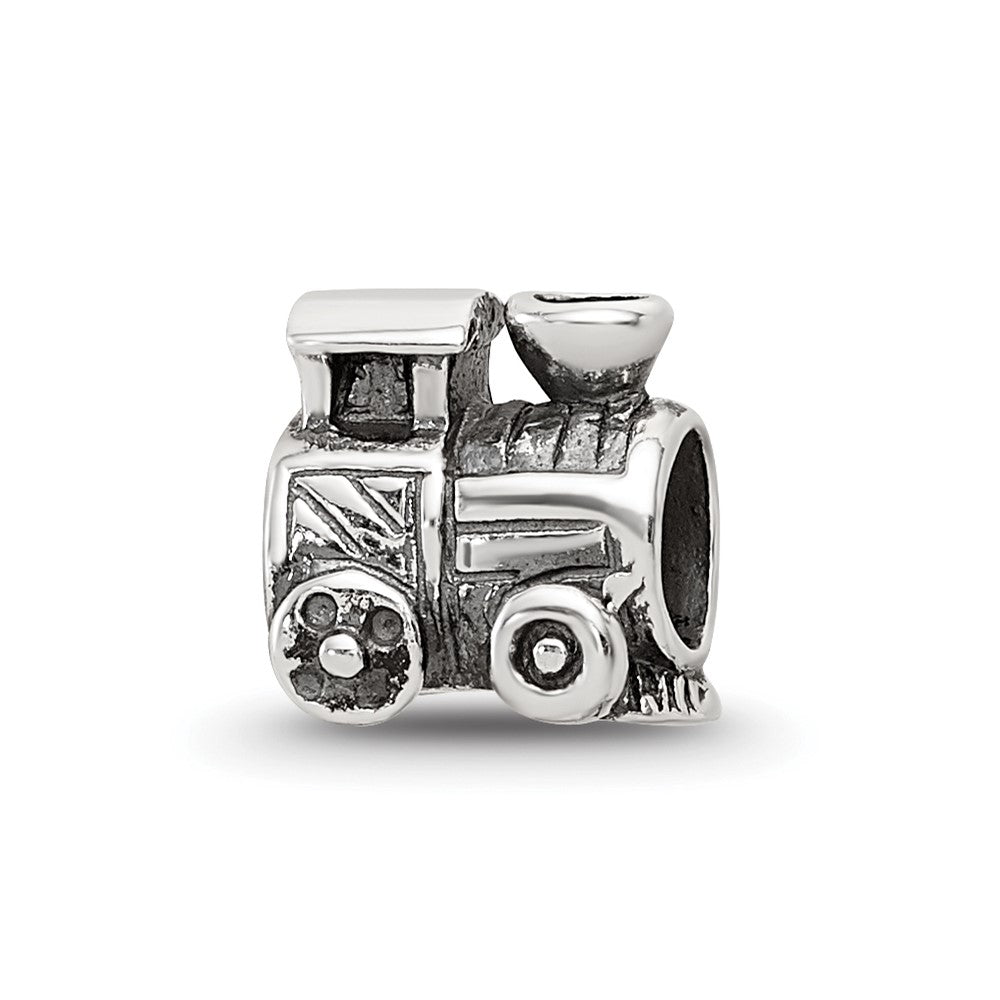 Sterling Silver Reflections Kids Train Bead, 8.18 x 8.18 mm