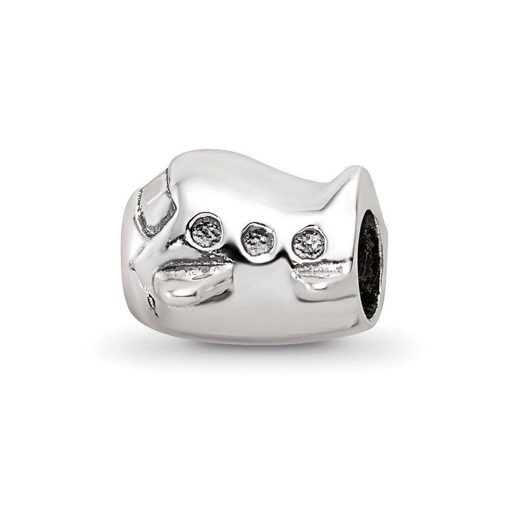 Sterling Silver Reflections Kids Airplane Bead, 10 x 8.18 mm